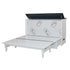 Cottage Cabinet Bed in White/Black Top with Tri Fold Mattress