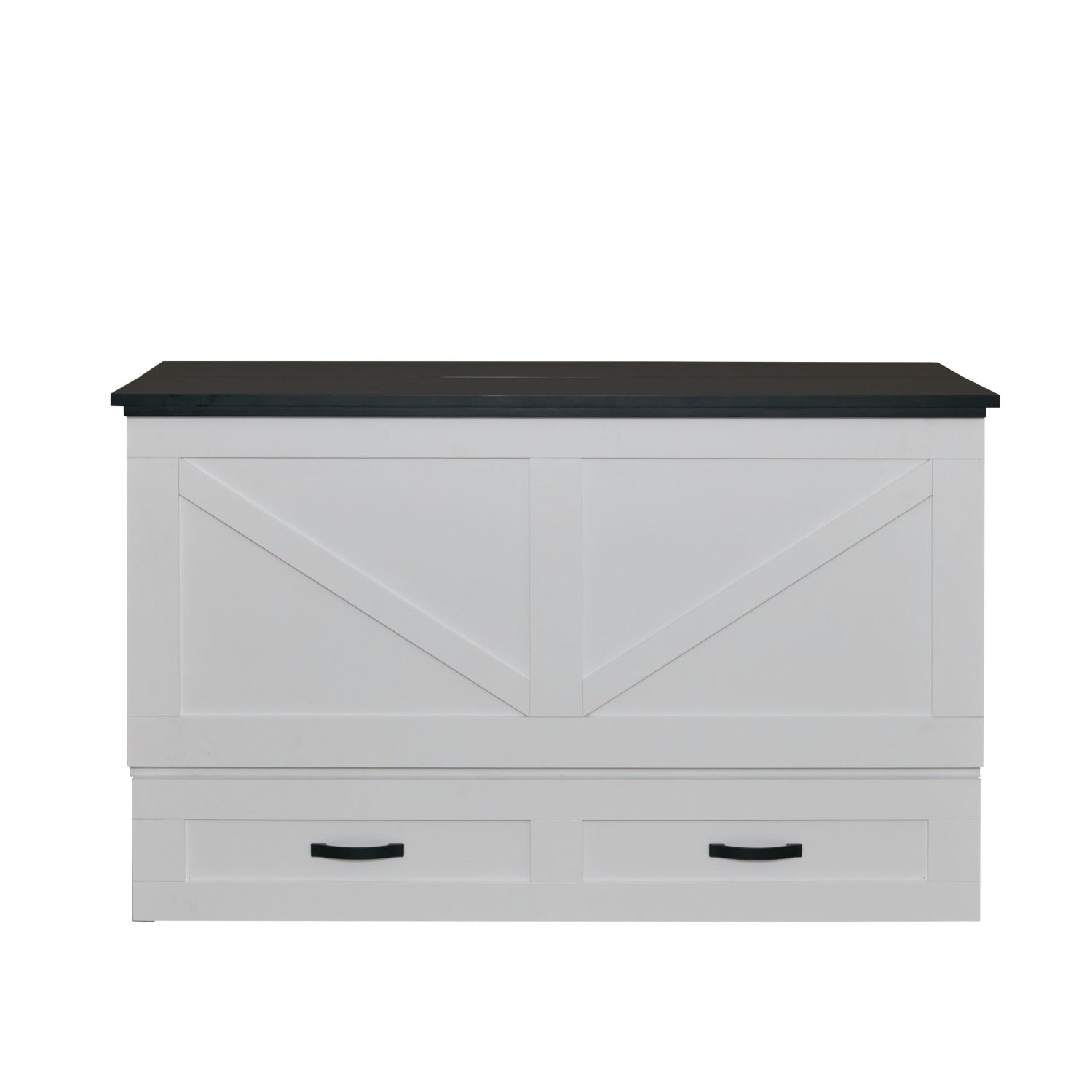Cottage Cabinet Bed in Two Tone White and Black