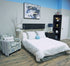 Cottage White Cabinet Bed in Two Tone White with Black Top - Luxurious Beds and Linens