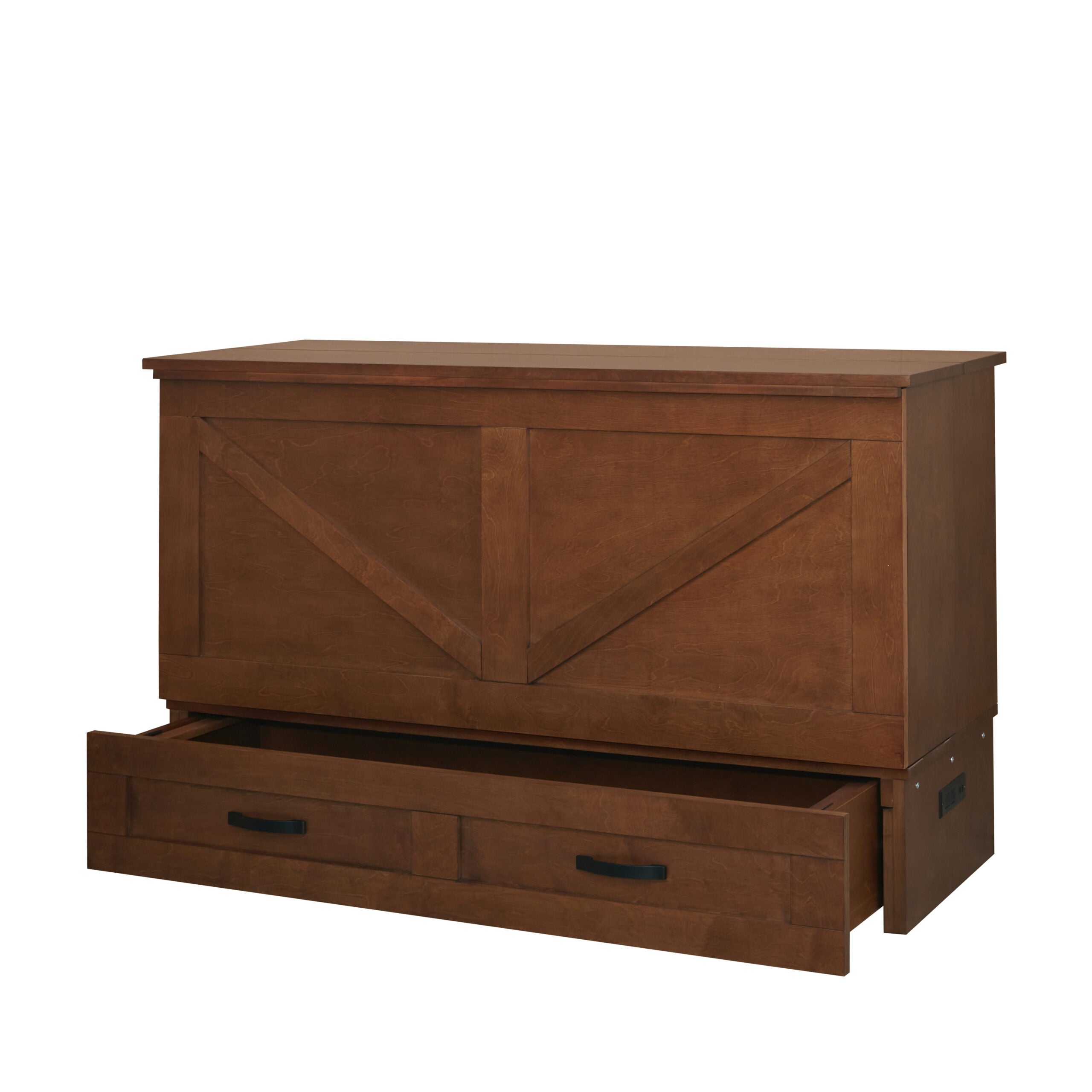 Cottage Cabinet Bed in Cojoba with Drawer Open